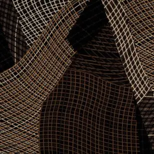 100% viscose med tern mønster i bølger i sort, brun, beige, grå-brun, offwhite - Viscose Fastvævet