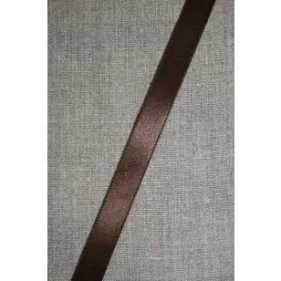 Satinbånd chokoladebrun 15 mm. - Silkebånd/ Satinbånd