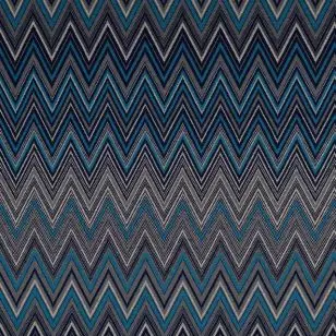 Strik med zigzag mønster i grå, marine, petrol, lysegrå - Strik