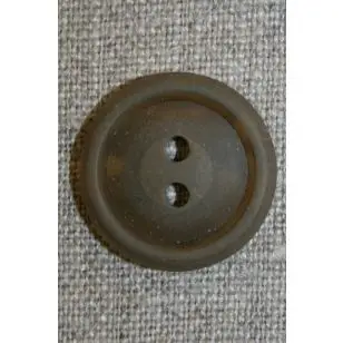 Lysebrun knap m/kant, 23 mm. - Knapper Brun, beige og off-white