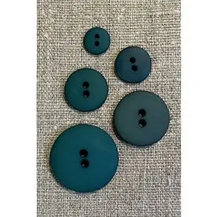 Flaskegrøn 2-huls knap i plast - i 5 størrelser - Knapper Grøn, gul og orange