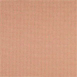 100% bomuld i offwhite med rød tern - Ternet bomuld