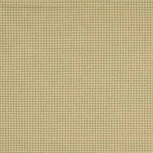 100% bomuld i offwhite med grøn tern - Ternet bomuld