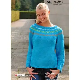 110917 Sweater m/rundt bærestykke - Pind 4-4½