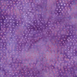 Patchworkstof batik med prikker i lilla pink - Patchworkstof