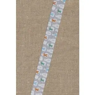 Bånd i lysegrå med snemænd - Div. bånd