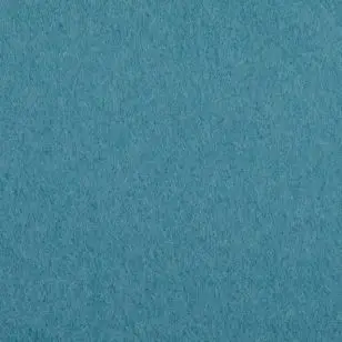 Strikket 100% uld fleece i petrol - Uld