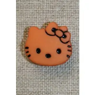 Knap Hello Kitty, støvet orange - Børneknapper