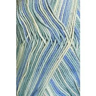 Flerfarvet Cotton 8/4 støvet grøn, denim, lysegul - P: 2½-3½ Cotton 8/4 print