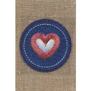 Rundt cowboy motiv med hjerte - Diverse mærker