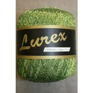 Lurex glimmer-garn, lime - P:2½-4 - Garn med glimmer/lurex & palietter