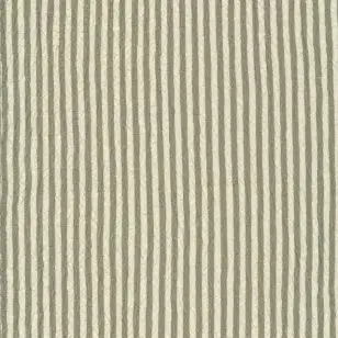Stribet bæk & bølge i offwhite og lys army - Polyester fastvævet