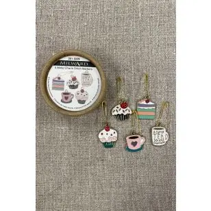 5 stk. strikkemarkør - Kaffe, The, Kage - Diverse