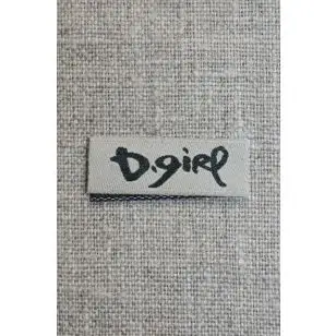 D.girl kit/sort mærke til sidesøm - Tilbud Mærker og Motiver