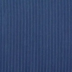 Nåle stribet hør/viskose i denim og hvid - Nyheder