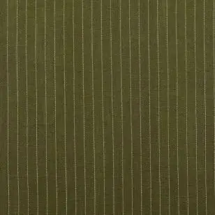 Nåle stribet hør/viskose i army og hvid - Hør