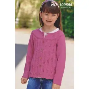 109855 Strikket cardigan med enkelt mønster - Strikopskrifter