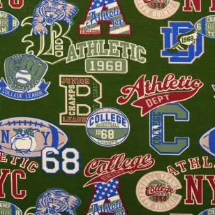 Isoli i grøn med College print - Isoli