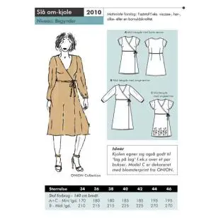 Onion 2010 -Slå om-kjole - Snitmønstre Onion til voksne