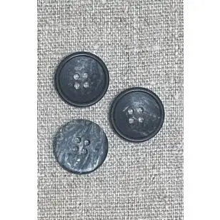 4-huls kanp meleret i sort og grå, 20 mm - Knapper
