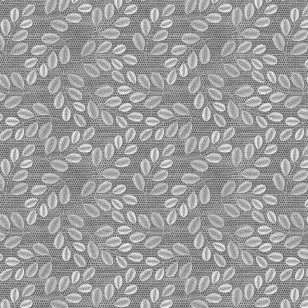 Voksdug med blade i grå og hvid - Boligtekstiler