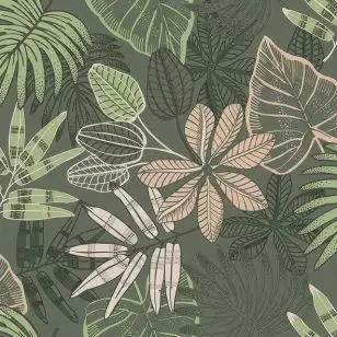 Voksdug med store blade - Boligtekstiler