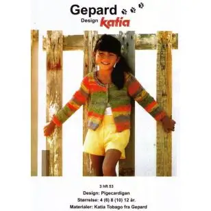 Gepard mønster Pige cardigan - Strikopskrifter 50%