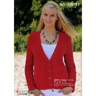 109751 Trøje i ribmønster - Pind 4-4½