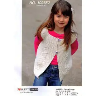 109852 Vest m/kys & kram snoning - Strikopskrifter 50%