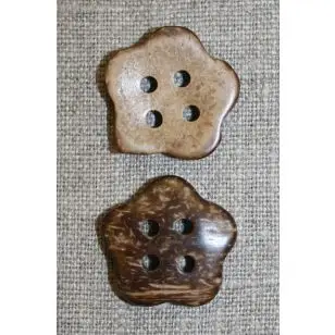 Kokosknap 22 mm. blomst - Træ- og Horn-knapper