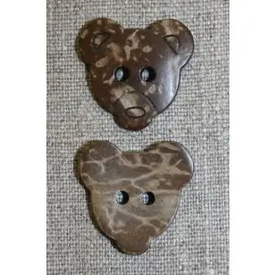 Kokosknap 24 mm. bamsehoved - Træ- og Horn-knapper