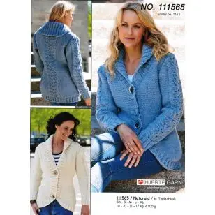 111565 Cardigan m/sjalskrave - Pind 6-6½