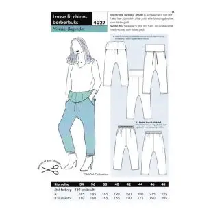 Onion 4027 Loose fit chino-berberbuks - Snitmønstre Onion til voksne