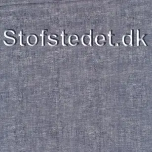 Afklip Hør/Viskose meleret i denim og hvid, 150 cm - 