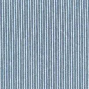 Cowboy med mælkedrenge strib lys denim og hvid - Denim