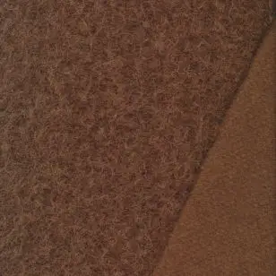 Fleece i filtet uld-look i brun - Fleece