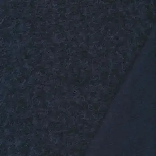 Fleece i filtet uld-look i 100% polyester denimblå - Fleece