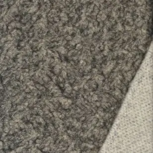 Fleece i filtet uld-look i 100% polyester sand - Fleece