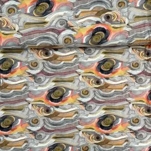 Bomuldsjersey med print med buer og roser - Jersey