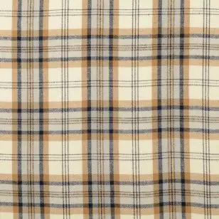 Ternet flonel i offwhite, mørkeblå, beige, lysegrå - Ternet bomuld