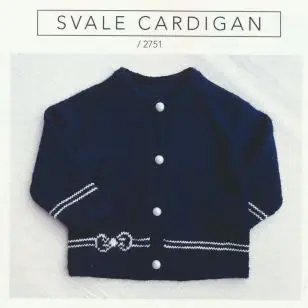 2751 - Svale Cardigan - str. 3/6 mdr.-6 år - Strikopskrifter