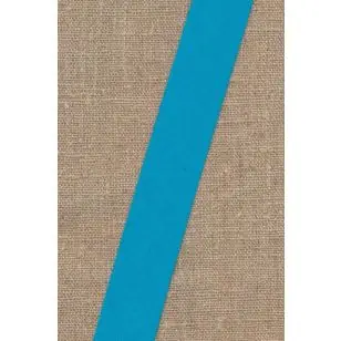 Skråbånd i bomuld i turkis - 25 mm. - Skråbånd