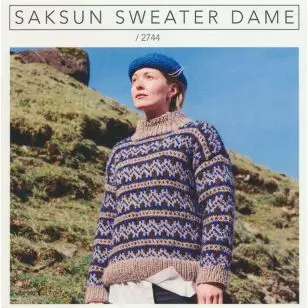 2744 - Saksun Sweater Dame - Strikopskrifter