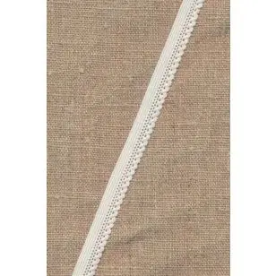 Kantelastik i ecru - offwhite, 9 mm. - Elastik og kantelastik
