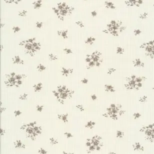 Ribstrikket jersey med buket, knækket hvid, lyng, gråbrun - Børnestof