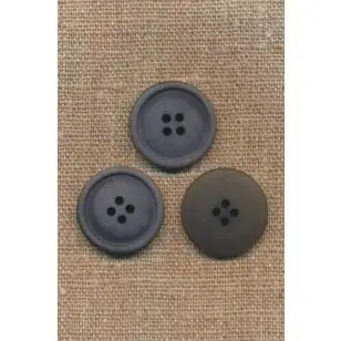 4-huls knap i støvet blå / denim, 23 mm. - Knapper