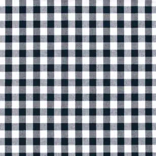 Køkkentern hvid - mørkeblå - 18x18 mm. - Ternet bomuld