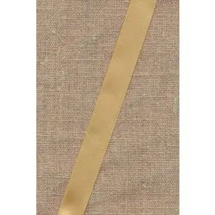 Satinbånd beige/gylden 15 mm. - Diverse Satinbånd