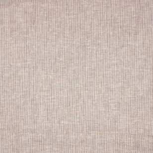 Hør bomuld med smal strib i brun og hvid - Hør