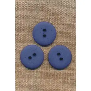 Let meleret 2-huls knap i blå/denim, 23 mm - Sytilbehør